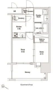 エンクレスト博多駅前ART【14階】の間取り