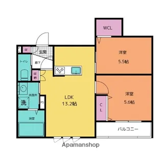 WISTERIA HIRAO(東棟)【1階】の間取り
