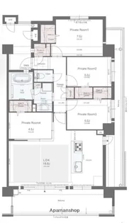 スタンスレジデンス植物園外苑HILLS【4階】の間取り