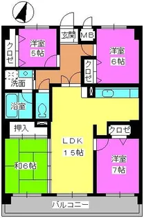 ロマネスク寺塚ルネッサンス【3階】の間取り
