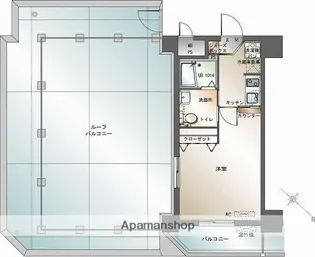 エンクレスト渡辺通【10階】の間取り