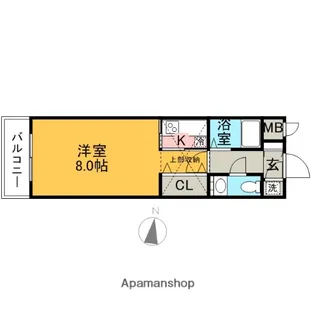 エステート・モア天神STUDIO【9階】の間取り