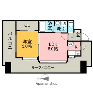 エステートモア天神サクセス【15階】の間取り
