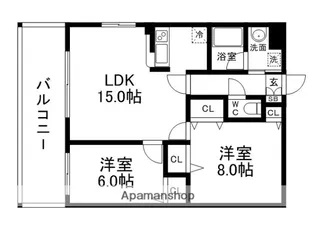ファシール薬院【11階】の間取り