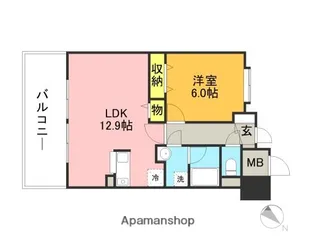 キルンズ博多駅南【910号室】の間取り