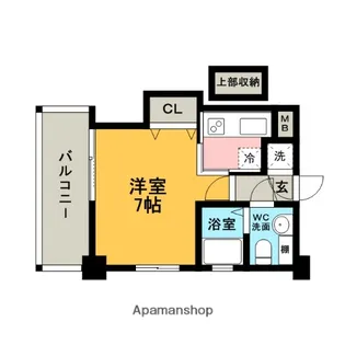 エステートモア・大濠公園通り【8階】の間取り