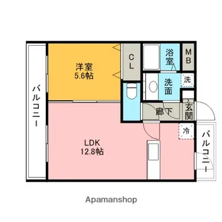 サヴォイ グランデス【8階】の間取り