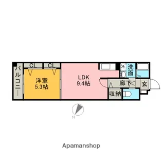 ディー・ウイングタワー【13階】の間取り