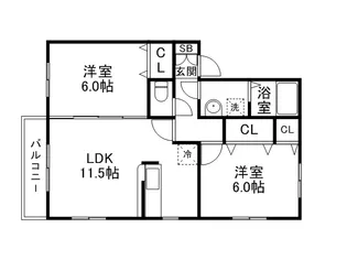 フルハウス清水【2階】の間取り
