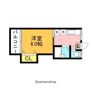 サクセスブルー【201号室】の間取り