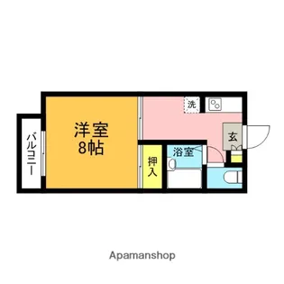 フォレストパークキャンパスサイド【106号室】の間取り