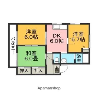 フレンドハイツ【102号室】の間取り