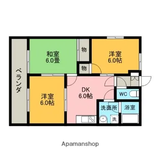 サンコート立岩B1【102号室】の間取り