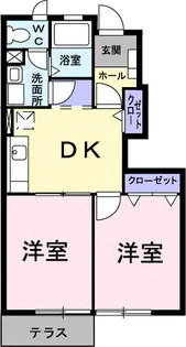 グラシュ・プレーヌⅡ【1階】の間取り