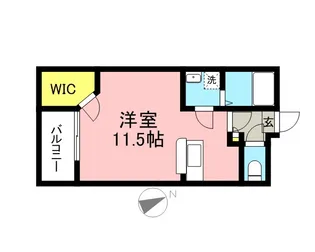 レオネクストパストラーレ横田【1階】の間取り