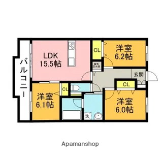 アフレール【4階】の間取り