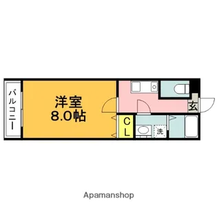 レーヴ近大前【1階】の間取り