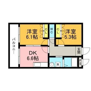 コーポラスオリンピアⅡ【2階】の間取り