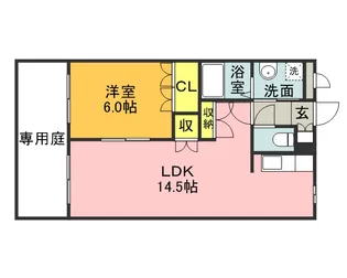 レコルテ【1階】の間取り