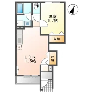 クレストール川島【1階】の間取り