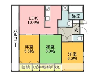 サンモール【203号室】の間取り