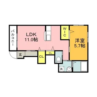 エターナルみやび【1階】の間取り