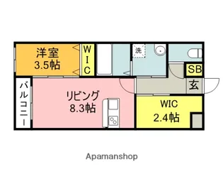 ネクストーリア飯塚西町【101号室】の間取り