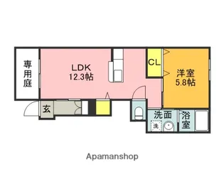 ベルエキップ エム 飯塚1【207号室】の間取り