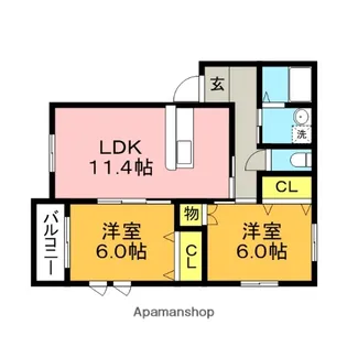 セントラルハイツ【102号室】の間取り