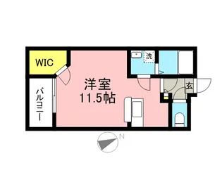 レオネクストパストラーレ横田【203号室】の間取り