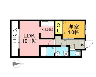 グランドK2【1階】の間取り