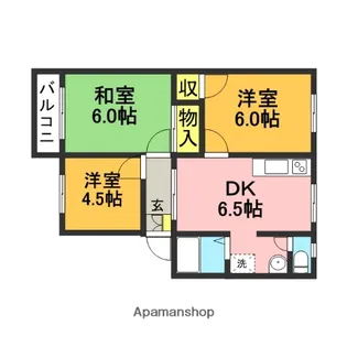 グリンアベニューⅡ【202号室】の間取り