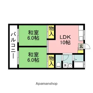 レガンツァ飯塚【1階】の間取り