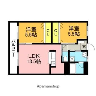 サクラミレ川津【3階】の間取り