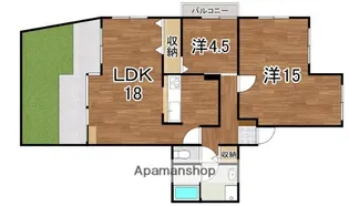 エステートマンション今宿【1階】の間取り