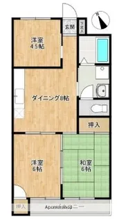 メロディハイム【4階】の間取り