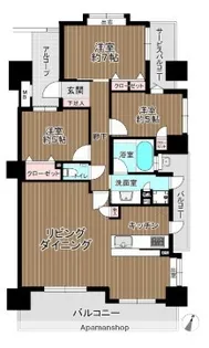 モントーレ九大学研都市駅前クレール棟【1006号室】の間取り