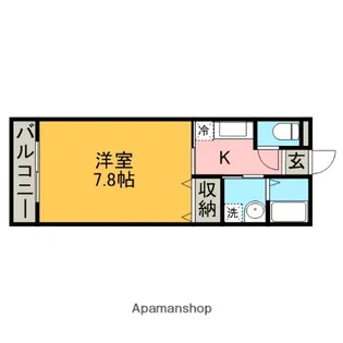 チェリーブロッサム【203号室】の間取り