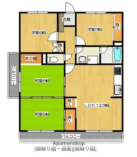 周船寺アラモード【5階】の間取り