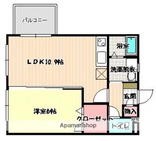 ペルラ周船寺【105号室】の間取り