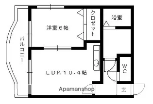 ペルラ周船寺【102号室】の間取り