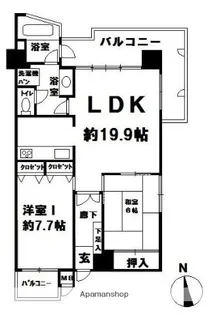 玄海ウエストコースト・リゾートCASADAINYU【1003号室】の間取り