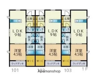 フォレストヴィラ前原【1階】の間取り