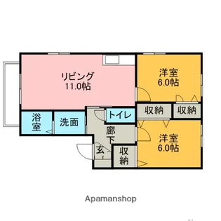 シャトー横浜【2階】の間取り