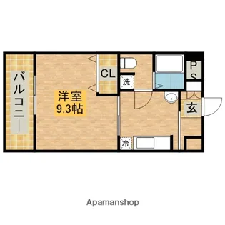 スリーアイランド今宿【6階】の間取り