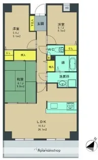サーパスシティ前原弐番館【205号室】の間取り