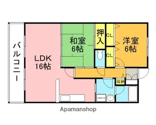 インペリアル大賀【7階】の間取り