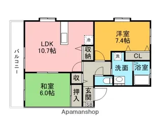 フォブール三嶋【103号室】の間取り