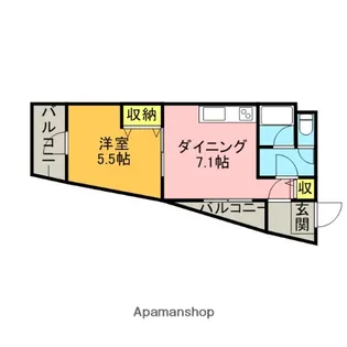 エスコート周船寺【402号室】の間取り