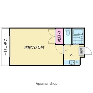 1Kの間取り画像